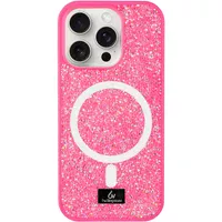 TPU чехол Bling World Rock Diamond with MagSafe для Apple iPhone 16 Pro Max (6.9") Rose 