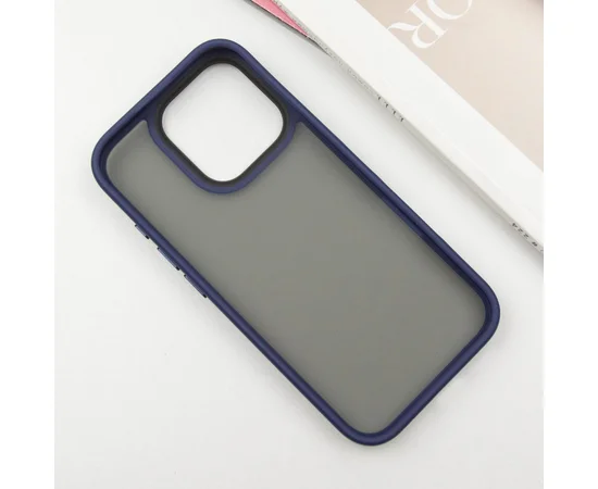 TPU+PC чохол Metal Buttons для Apple iPhone 16 Pro Max (6.9") Синій