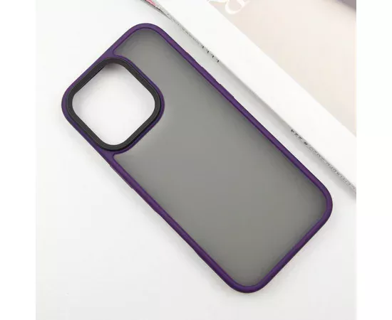 TPU+PC чохол Metal Buttons для Apple iPhone 16 Pro Max (6.9") Темно-Фіолетовий