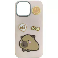 Чехол TPU Leather Toys для Apple iPhone 16 Pro Max (6.9") Capybara / Pink