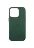 Кожаный чехол Leather Case (AAA) with MagSafe and Animation для Apple iPhone 16 Pro Max (6.9") Green
