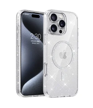 Чохол TPU Eclipse Sparkle (MagFit) для Apple iPhone 16 Pro Max (6.9") Clear