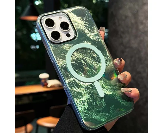 Чохол TPU Shiny Mountain (MagFit) для Apple iPhone 16 Pro Max (6.9") Green