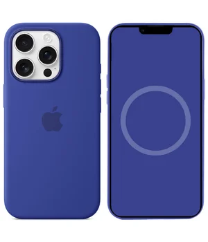 Чехол Silicone case (AAA) full with Magsafe and Animation для Apple iPhone 16 Pro Max (6.9") Ultramarine