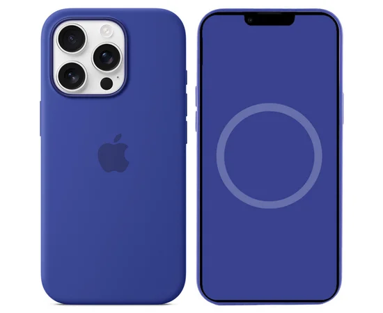 Чехол Silicone case (AAA) full with Magsafe and Animation для Apple iPhone 16 Pro Max (6.9") Ultramarine
