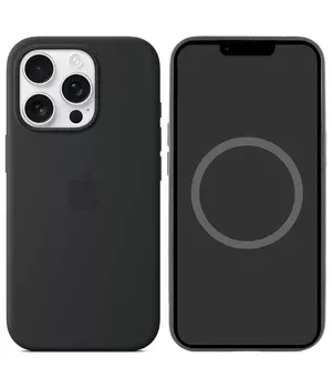Чохол Silicone case (AAA) full with Magsafe and Animation для Apple iPhone 16 Pro Max (6.9") Black