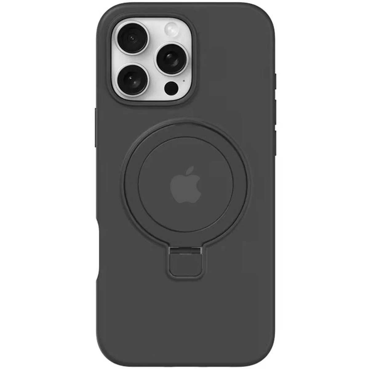 Чехол Silicone Case Full Protective with Ring для Apple iPhone 16 Pro Max (6.9") Black