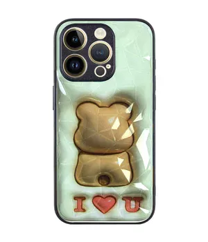 TPU+PC чохол Prisma Fluffie для Apple iPhone 16 Pro Max (6.9") Bear