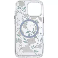 TPU+PC чехол Clear Garden with MagSafe для Apple iPhone 16 Pro Max (6.9") White Gardenia