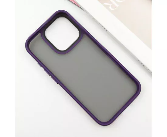 TPU+PC чохол Metal Buttons для Apple iPhone 16 Pro Max (6.9") Темно-Фіолетовий