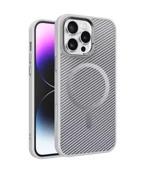 Чохол TPU+PC Carbon Mirage with MagSafe для Apple iPhone 16 Pro Max (6.9") Grey