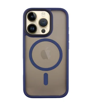 TPU+PC чехол Metal Buttons with MagSafe для Apple iPhone 16 Pro (6.3") Синий