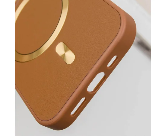 Кожаный чехол SnapCase with MagSafe для Apple iPhone 16 Pro (6.3") Brown