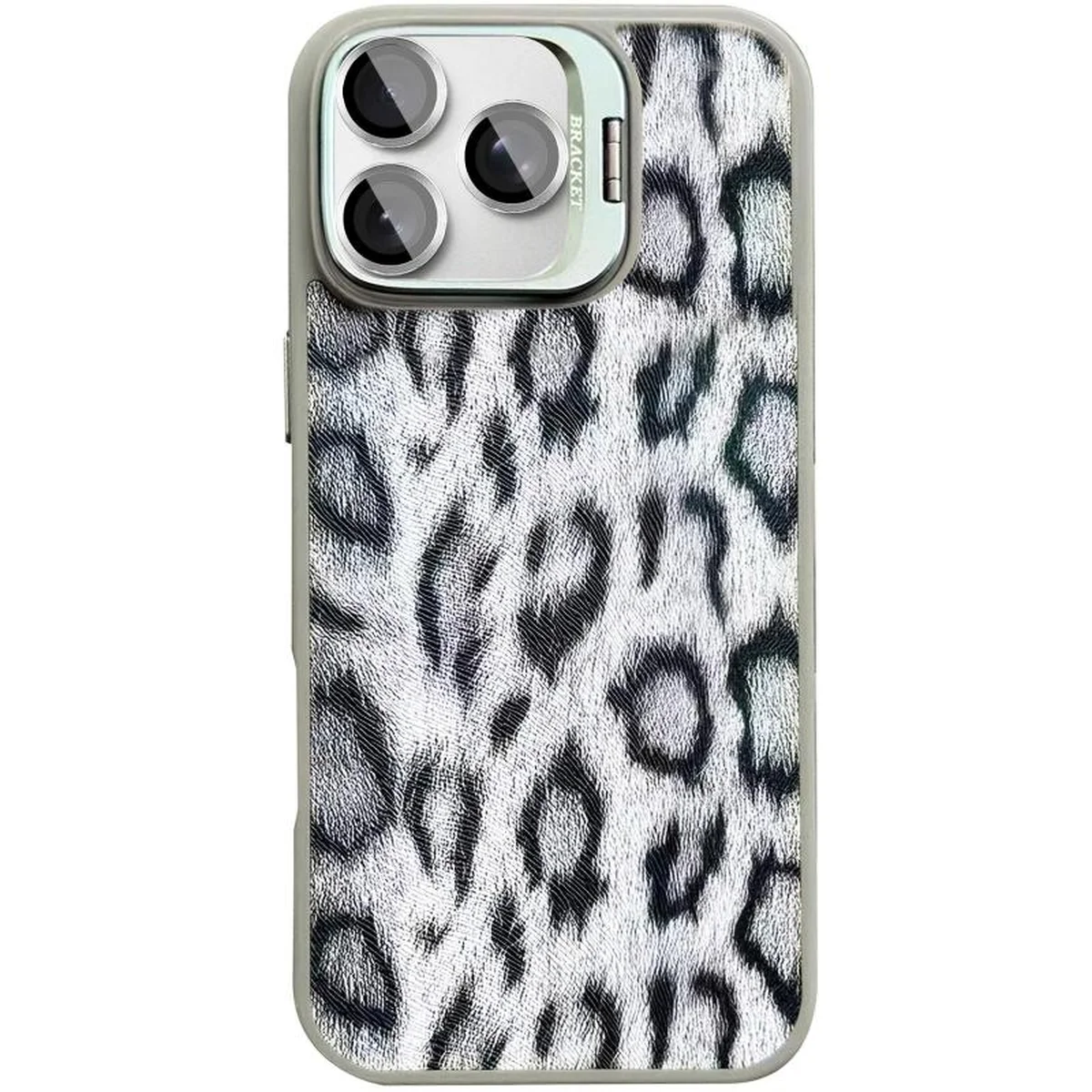 Чехол TPU+PC Wild Leopard with MagSafe and Lens для Apple iPhone 16 Pro (6.3") Grey