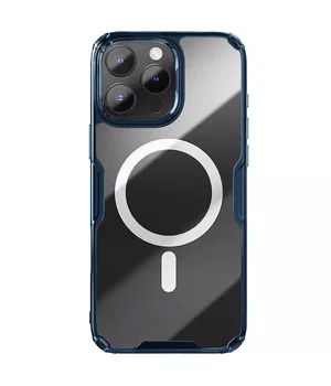 TPU чохол Nillkin Nature Pro Magnetic для Apple iPhone 16 Pro (6.3") Синій (прозорий)