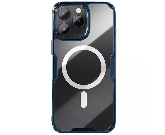TPU чохол Nillkin Nature Pro Magnetic для Apple iPhone 16 Pro (6.3") Синій (прозорий)