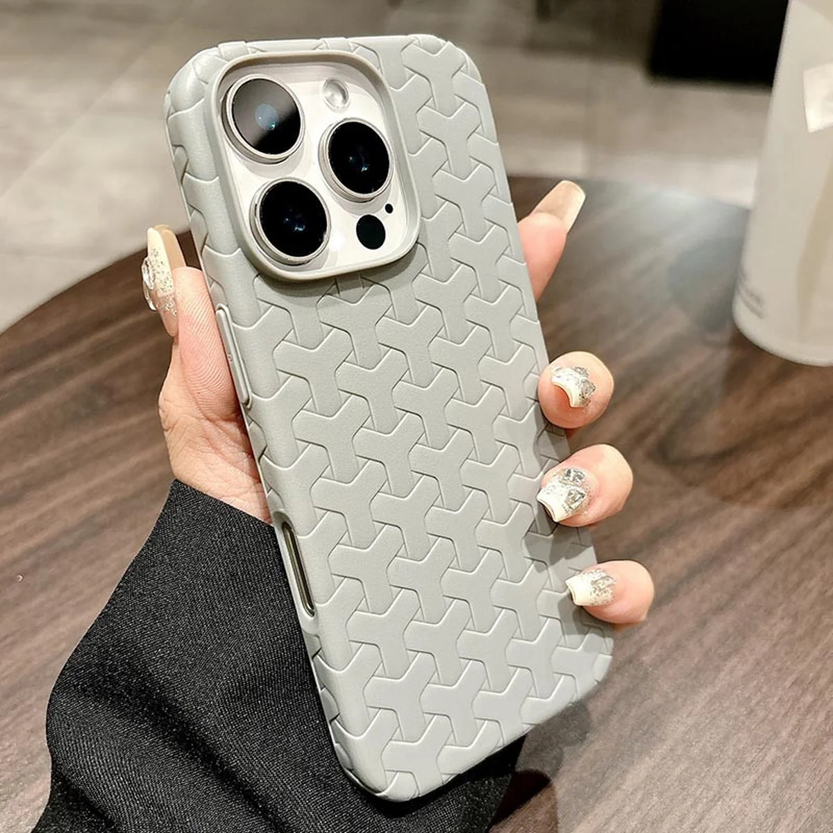 Чехол TPU Weaving для Apple iPhone 16 Pro (6.3") Grey