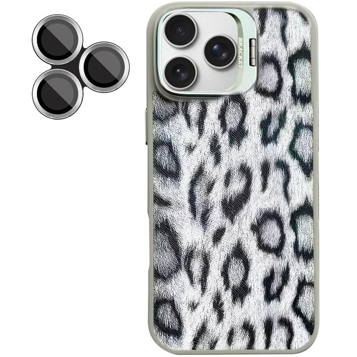 Чехол TPU+PC Wild Leopard with MagSafe and Lens для Apple iPhone 16 Pro (6.3") Grey
