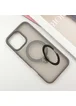 TPU+PC чехол Metal Buttons with MagSafe Colorful HQ Ring для Apple iPhone 16 Pro (6.3") Grey