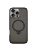 TPU+PC чехол Metal Buttons with MagSafe Colorful HQ Ring для Apple iPhone 16 Pro (6.3") Black