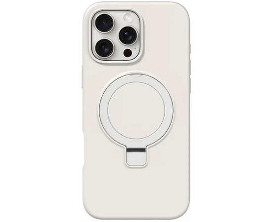 Чохол Silicone Case Full Protective NO LOGO with Ring для Apple iPhone 16 Pro (6.3") White