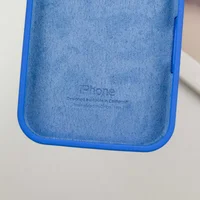 Чехол Silicone Case Full Protective (AA) для Apple iPhone 16 Pro (6.3") Синий / Capri Blue