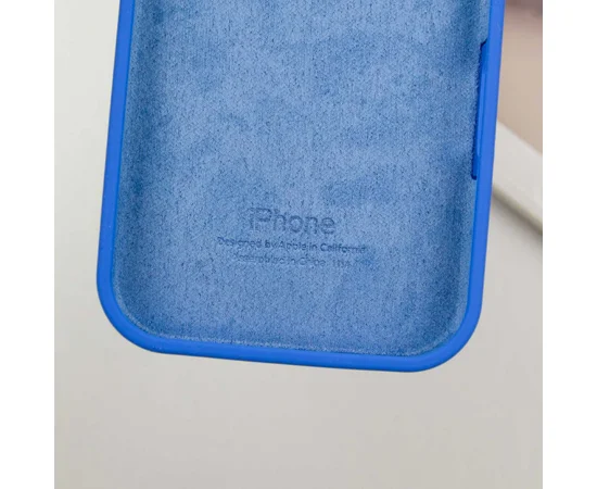 Чехол Silicone Case Full Protective (AA) для Apple iPhone 16 Pro (6.3") Синий / Capri Blue