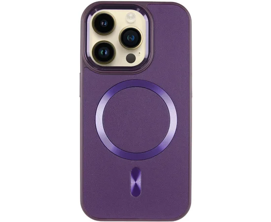 Кожаный чехол SnapCase with MagSafe для Apple iPhone 16 Pro (6.3") Dark Purple