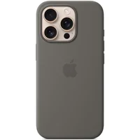 Чохол Silicone case (AAA) with Magsafe and Animation (button) для Apple iPhone 16 Pro (6.3") Stone Grey