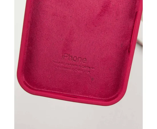 Чехол Silicone Case Full Protective (AA) для Apple iPhone 16 Pro (6.3") Красный / Rose Red