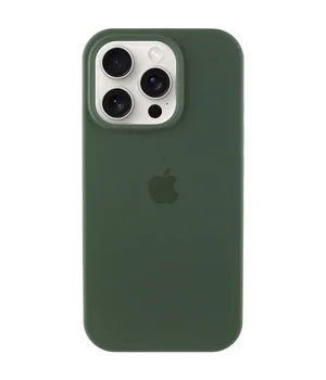 Чехол Silicone Case Full Protective (AA) для Apple iPhone 16 Pro (6.3") Зеленый / Cyprus Green