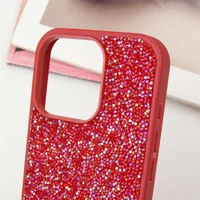 TPU чехол Bling World Rock Diamond для Apple iPhone 16 Pro (6.3") Красный