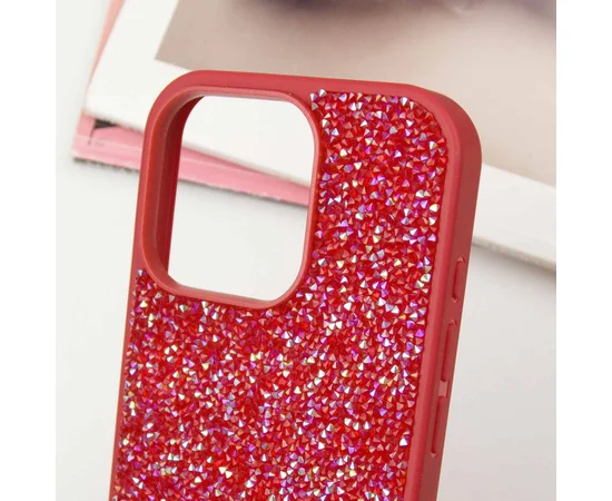 TPU чехол Bling World Rock Diamond для Apple iPhone 16 Pro (6.3") Красный