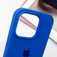 Чехол Silicone Case Full Protective (AA) для Apple iPhone 16 Pro (6.3") Синий / Capri Blue