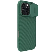 Карбоновая накладка Nillkin CamShield Pro Magnetic для Apple iPhone 16 Pro (6.3") Deep Green