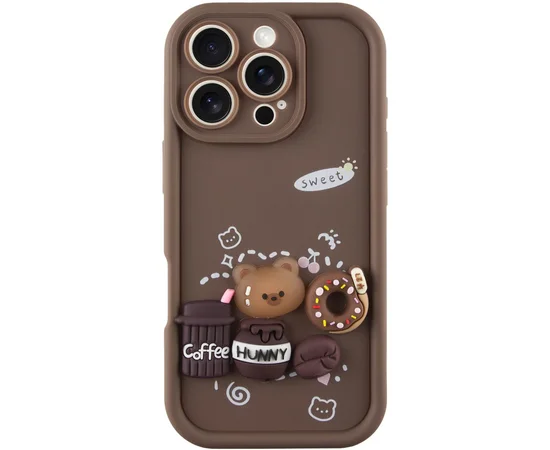 Чехол TPU Toys Case для Apple iPhone 16 Pro (6.3") Brown / Sweet