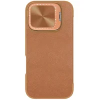 Кожаный чехол-книжка Nillkin Qin Prop для Apple iPhone 16 Pro (6.3") Brown