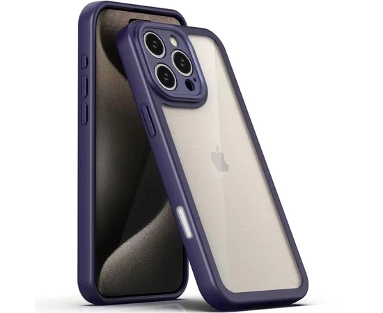 TPU чохол Transparent + Colour 1,5mm для Apple iPhone 16 Pro (6.3") Purple