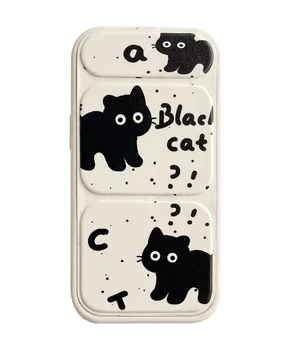 Чохол TPU Panel Stand для Apple iPhone 16 Pro (6.3") Black Cat