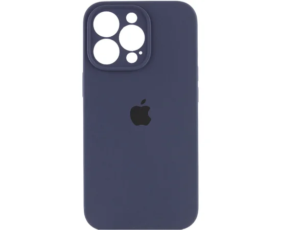 Чехол Silicone Case Full Camera Protective (AA) для Apple iPhone 16 Pro (6.3") Темно-синий / Midnight blue
