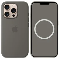 Чехол Silicone case (AAA) full with Magsafe and Animation для Apple iPhone 16 Pro (6.3") Stone Grey