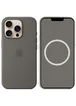 Чехол Silicone case (AAA) full with Magsafe and Animation для Apple iPhone 16 Pro (6.3") Stone Grey
