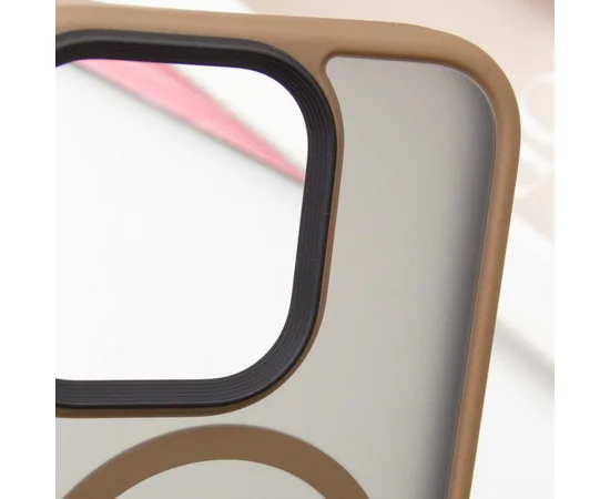 TPU+PC чохол Metal Buttons with MagSafe для Apple iPhone 16 Pro (6.3") Золотий