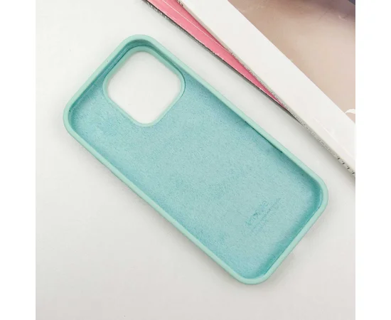 Чехол Silicone Case Full Protective (AA) для Apple iPhone 16 Pro (6.3") Бирюзовый / Turquoise