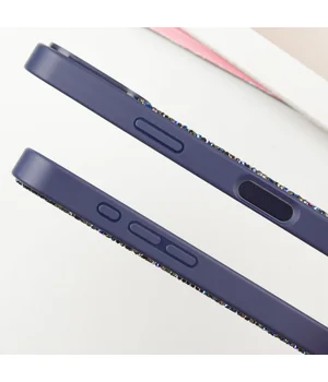 TPU чохол Bling World Rock Diamond with MagSafe для Apple iPhone 16 Pro (6.3") Navy Blue