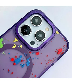Чехол TPU+PC Flush with MagSafe для Apple iPhone 16 Pro (6.3") Dark purple