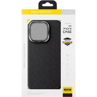 Шкіряний чохол Carved with MagSafe для Apple iPhone 16 Pro (6.3") Black