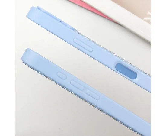 TPU чехол Bling World Rock Diamond для Apple iPhone 16 Pro (6.3") Голубой