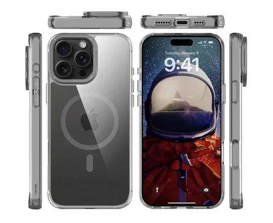 Чохол TPU Space Case Apex with MagSafe для Apple iPhone 16 Pro (6.3") Grey