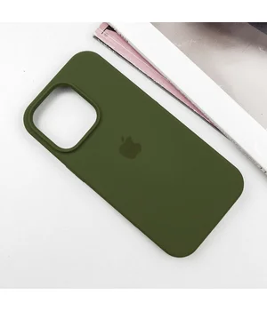 Чохол Silicone Case Full Protective (AA) для Apple iPhone 16 Pro (6.3") Зелений / Dark Olive